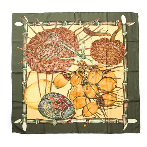 hermes jardin lettres scarf|HERMES Silk Jardin Creole Scarf 90 .